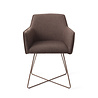 Jesper Home Hofu Eetkamerstoel - Potters Clay, Cross Rose Gold Jesper Home Hofu Eetkamerstoel - Potters Clay, Cross Rose Gold