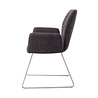 Jesper Home Misaki Eetkamerstoel - Almost Black, Slide Steel Jesper Home Misaki Eetkamerstoel - Almost Black, Slide Steel
