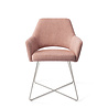 Jesper Home Yanai Eetkamerstoel - Pink Punch, Cross Steel Jesper Home Yanai Eetkamerstoel - Pink Punch, Cross Steel
