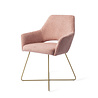 Jesper Home Yanai Eetkamerstoel - Pink Punch, Cross Gold Jesper Home Yanai Eetkamerstoel - Pink Punch, Cross Gold