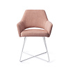 Jesper Home Yanai Eetkamerstoel - Pink Punch, Cross White Jesper Home Yanai Eetkamerstoel - Pink Punch, Cross White