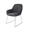 Jesper Home Kushi Eetkamerstoel - Black-Out, Slide Steel Jesper Home Kushi Eetkamerstoel - Black-Out, Slide Steel