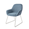 Jesper Home Kushi Eetkamerstoel - Ocean Eyes, Slide Steel Jesper Home Kushi Eetkamerstoel - Ocean Eyes, Slide Steel