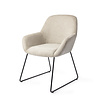 Jesper Home Kushi Eetkamerstoel - Ivory Ivy, Slide Black Jesper Home Kushi Eetkamerstoel - Ivory Ivy, Slide Black