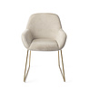 Jesper Home Kushi Eetkamerstoel - Ivory Ivy, Slide Gold Jesper Home Kushi Eetkamerstoel - Ivory Ivy, Slide Gold