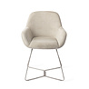 Jesper Home Kushi Eetkamerstoel - Ivory Ivy, Beehive Steel Jesper Home Kushi Eetkamerstoel - Ivory Ivy, Beehive Steel