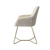 Jesper Home Kushi Eetkamerstoel - Ivory Ivy, Beehive Gold Jesper Home Kushi Eetkamerstoel - Ivory Ivy, Beehive Gold