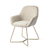 Jesper Home Kushi Eetkamerstoel - Ivory Ivy, Beehive Gold Jesper Home Kushi Eetkamerstoel - Ivory Ivy, Beehive Gold