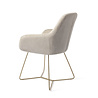 Jesper Home Kushi Eetkamerstoel - Ivory Ivy, Beehive Gold Jesper Home Kushi Eetkamerstoel - Ivory Ivy, Beehive Gold