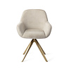 Jesper Home Kushi Eetkamerstoel - Ivory Ivy, Turn Gold Jesper Home Kushi Eetkamerstoel - Ivory Ivy, Turn Gold
