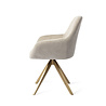 Jesper Home Kushi Eetkamerstoel - Ivory Ivy, Turn Gold Jesper Home Kushi Eetkamerstoel - Ivory Ivy, Turn Gold