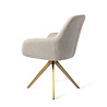 Jesper Home Kushi Eetkamerstoel - Ivory Ivy, Turn Gold Jesper Home Kushi Eetkamerstoel - Ivory Ivy, Turn Gold