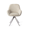 Jesper Home Kushi Eetkamerstoel - Ivory Ivy, Turn Steel Jesper Home Kushi Eetkamerstoel - Ivory Ivy, Turn Steel
