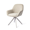 Jesper Home Kushi Eetkamerstoel - Ivory Ivy, Turn Steel Jesper Home Kushi Eetkamerstoel - Ivory Ivy, Turn Steel