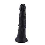 Anale Fantasy Dildo Zwart Opzetstuk 29 cm KlicLok en Zuignap