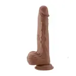 Dildo EZfunLok for Auxfun Plus Sex Machine Brown 26 cm