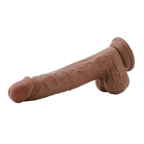 Dildo EZfunLok for Auxfun Plus Sex Machine Brown 26 cm