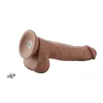 Dildo EZfunLok voor Auxfun Plus Seksmachine Bruin 26 cm