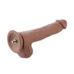 Dildo EZfunLok for Auxfun Plus Sex Machine Brown 26 cm