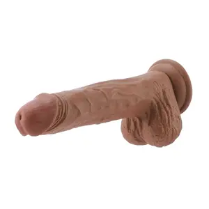 Dildo EZfunLok for Auxfun Plus Sex Machine Brown 26 cm