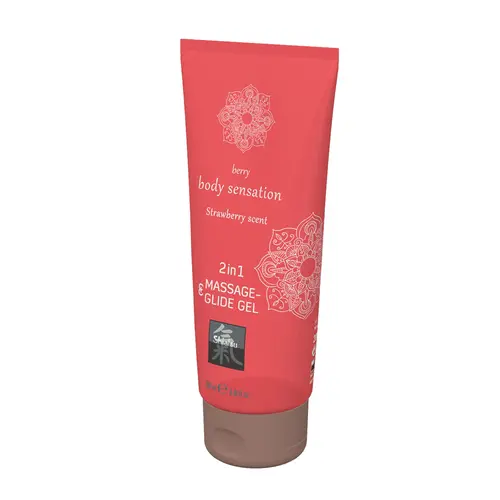 2 in 1 Massage and Lubricant Gel Strawberry 200 ml