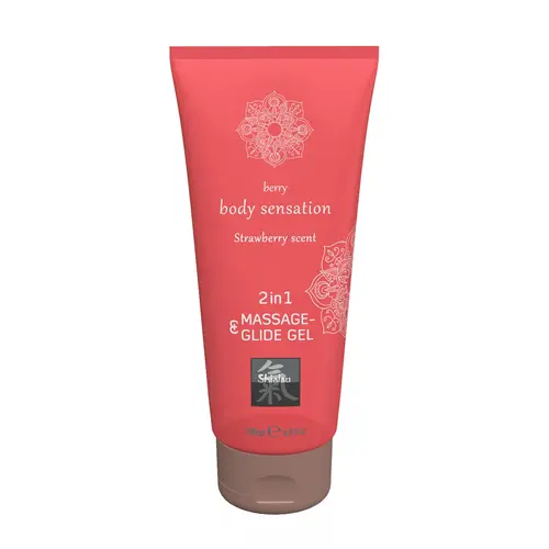 2 in 1 Massage and Lubricant Gel Strawberry 200 ml