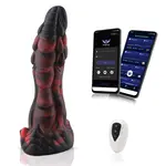 Wildolo® Wildolo® Fantasy Dildo Vibrator Met App & Afstandsbediening 21 cm Nessie Zwart