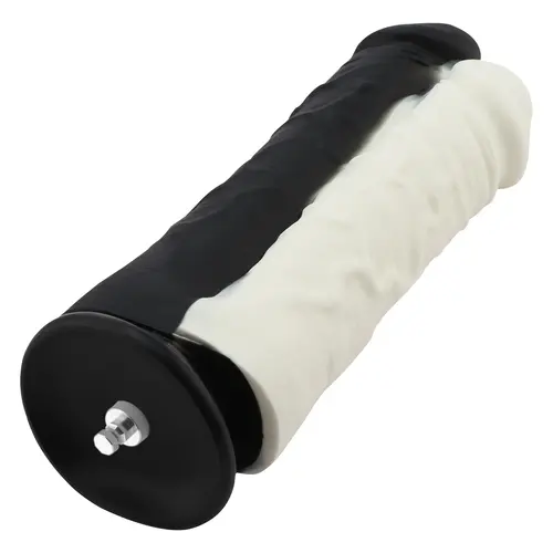 Doppel-Dildo Schwarz Weiß Aufsatz 19 cm KlicLok®