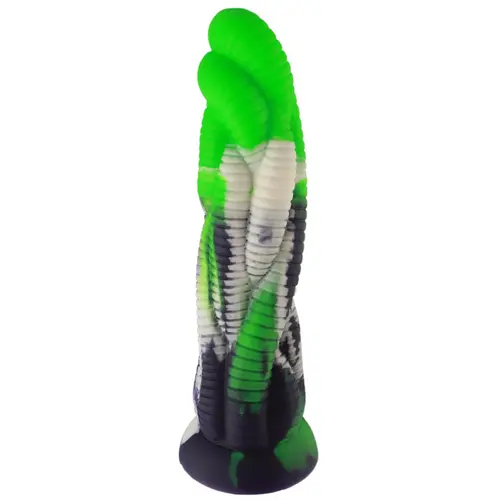 Fantasy Dildo Rattan KlicLok und Saugnapf 24 CM Grün