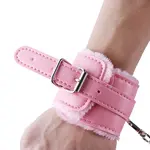 Gepolsterte Handschellen Bettfesseln mit Kette Rosa