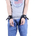 Padded handcuffs - Bed cuffs with chain - Black