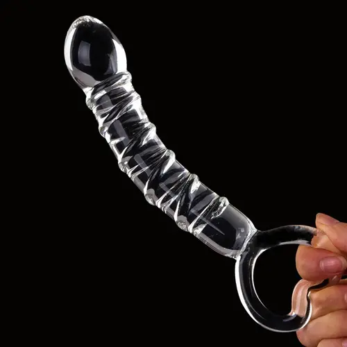 Glazen Dildo Met handvat 21 cm