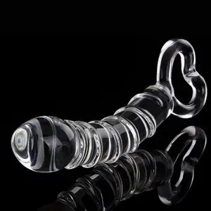 Glazen Dildo Met handvat 21 cm