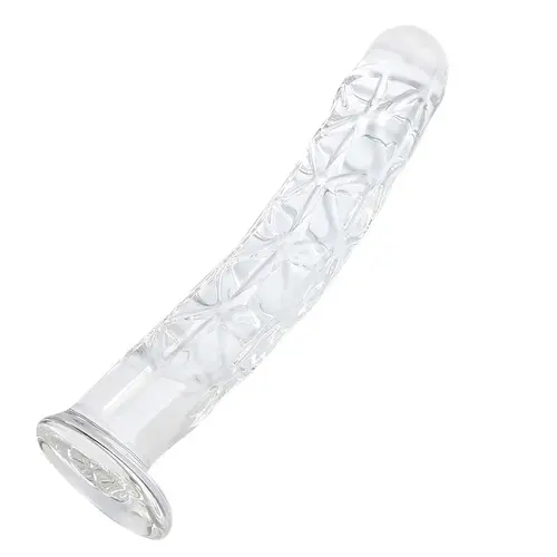 Glazen Dildo Met unieke structuur Large 24 cm