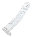 Glazen Dildo Met unieke structuur Medium 18 cm