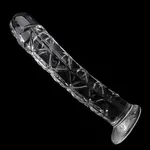 Glazen Dildo Met unieke structuur Medium 18 cm