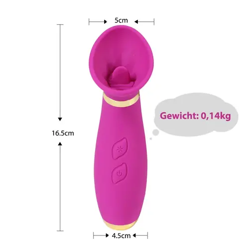 Zuigende Vibrator Met likfunctie en meerdere standen