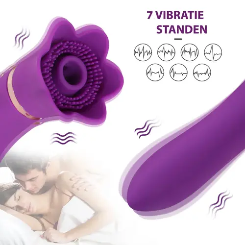 Zuigende Vibrator Met meerdere zuig en vibratie standen