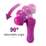 Mini Magic Wand Massager Vibrator met Verstelbare Hoek