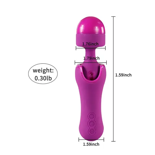 Mini Magic Wand Massager Vibrator met Verstelbare Hoek