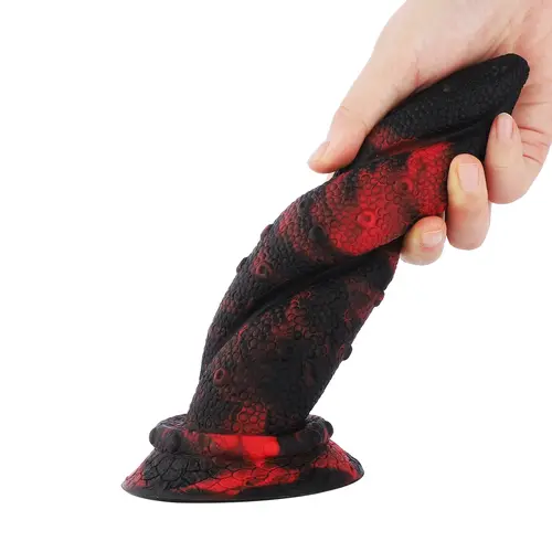 Fantasy Monster Dildo mit Saugnapf 21 cm Geflecht Schlange