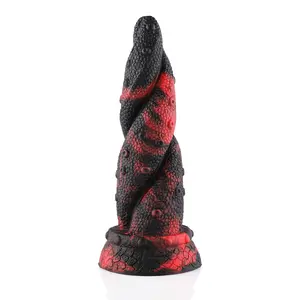 Fantasy Monster Dildo mit Saugnapf 21 cm Geflecht Schlange