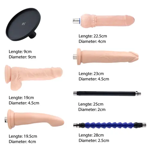 Auxfun® Basic Sex Machine - Paket Lorenzo mit Dildos und Zubehör