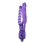 Dubbele geribbelde 3XLR dildo voor  voor Auxfun Basic Seksmachine 23 cm