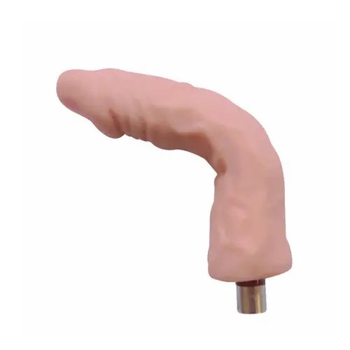 Dildo biegsam 3XLR für Auxfun Basic Sex Machine Beige 18 cm