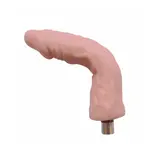 Dildo biegsam 3XLR für Auxfun Basic Sex Machine Beige 18 cm