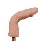 Dildo Buigbaar 3XLR voor Auxfun Basic Seksmachine Beige 18 cm