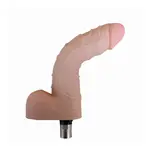 Dildo Buigbaar 3XLR voor Auxfun Basic Seksmachine Beige 18 cm