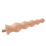 Gerippter Dildo 3XLR für Auxfun Basic Sex Machine Beige 21 cm