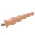 Gerippter Dildo 3XLR für Auxfun Basic Sex Machine Beige 21 cm